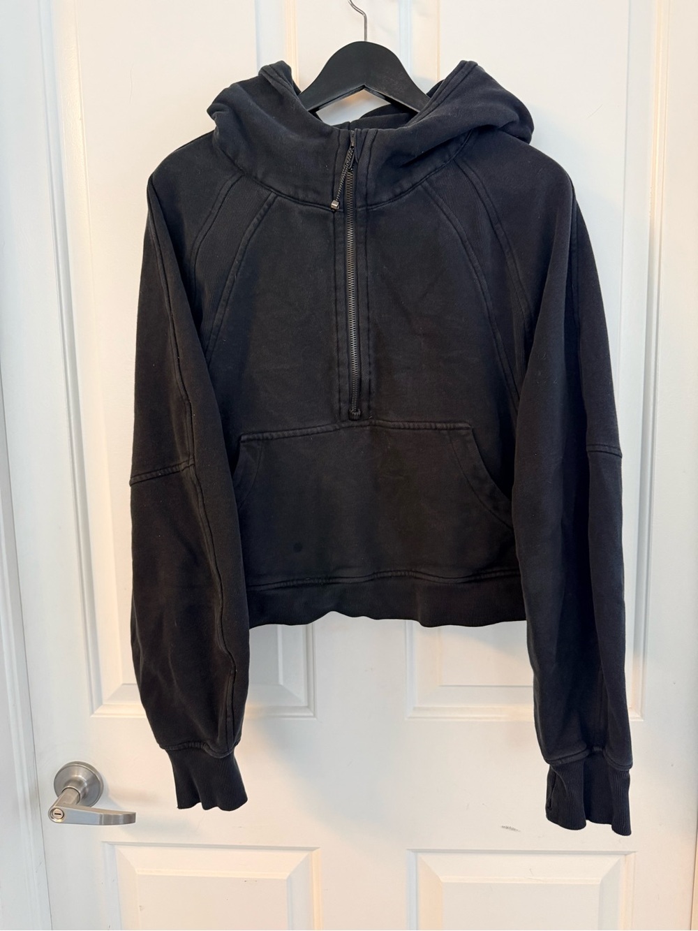 lululemon athletica Black Half-Zip Hooded Sweatshirt